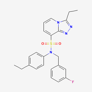 3-ethyl-N-(4-ethylphenyl)-N-(3-fluorobenzyl)[1,2,4]triazolo[4,3-a]pyridine-8-sulfonamide