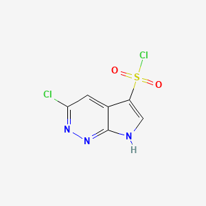 molecular formula C6H3Cl2N3O2S B2687470 3-Chloro-7H-pyrrolo[2,3-c]pyridazine-5-sulfonyl chloride CAS No. 2470436-20-3