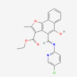 (Z)-ethyl 4-(((5-chloropyridin-2-yl)amino)methylene)-2-methyl-5-oxo-4,5-dihydronaphtho[1,2-b]furan-3-carboxylate