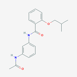 molecular formula C19H22N2O3 B268749 N-[3-(acetylamino)phenyl]-2-isobutoxybenzamide 