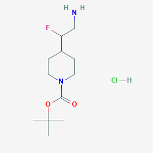 Tert-butyl 4-(2-amino-1-fluoroethyl)piperidine-1-carboxylate;hydrochloride