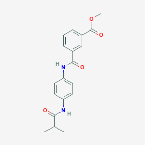 molecular formula C19H20N2O4 B268750 Methyl 3-{[4-(isobutyrylamino)anilino]carbonyl}benzoate 