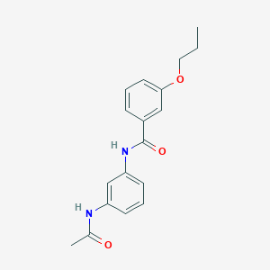 molecular formula C18H20N2O3 B268751 N-[3-(acetylamino)phenyl]-3-propoxybenzamide 
