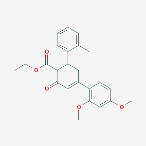 molecular formula C24H26O5 B2687510 Ethyl 4-(2,4-dimethoxyphenyl)-6-(2-methylphenyl)-2-oxocyclohex-3-ene-1-carboxylate CAS No. 1788589-90-1