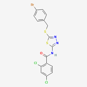 N-(5-((4-bromobenzyl)thio)-1,3,4-thiadiazol-2-yl)-2,4-dichlorobenzamide
