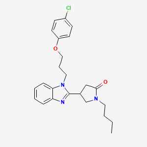 1-butyl-4-{1-[3-(4-chlorophenoxy)propyl]-1H-benzimidazol-2-yl}pyrrolidin-2-one