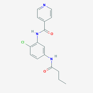 molecular formula C16H16ClN3O2 B268752 N-[5-(butyrylamino)-2-chlorophenyl]isonicotinamide 