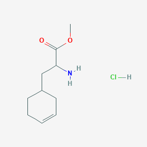 molecular formula C10H18ClNO2 B2687529 Methyl 2-amino-3-(cyclohex-3-en-1-yl)propanoate hydrochloride CAS No. 2193066-60-1