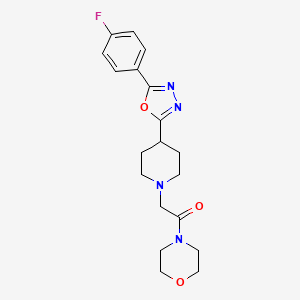 2-(4-(5-(4-Fluorophenyl)-1,3,4-oxadiazol-2-yl)piperidin-1-yl)-1-morpholinoethanone