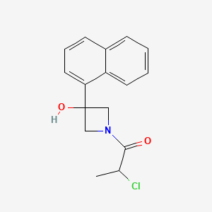 2-Chloro-1-(3-hydroxy-3-naphthalen-1-ylazetidin-1-yl)propan-1-one