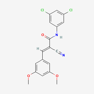 (E)-2-cyano-N-(3,5-dichlorophenyl)-3-(3,5-dimethoxyphenyl)prop-2-enamide