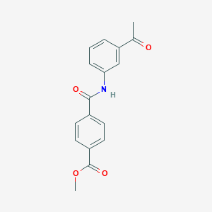 molecular formula C17H15NO4 B268754 Methyl 4-[(3-acetylanilino)carbonyl]benzoate 