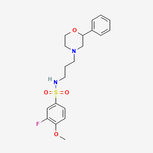 3-fluoro-4-methoxy-N-(3-(2-phenylmorpholino)propyl)benzenesulfonamide