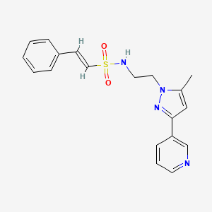 (E)-N-(2-(5-methyl-3-(pyridin-3-yl)-1H-pyrazol-1-yl)ethyl)-2-phenylethenesulfonamide