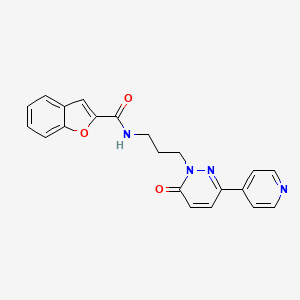 N-(3-(6-oxo-3-(pyridin-4-yl)pyridazin-1(6H)-yl)propyl)benzofuran-2-carboxamide