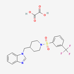 1-((1-((3-(trifluoromethyl)phenyl)sulfonyl)piperidin-4-yl)methyl)-1H-benzo[d]imidazole oxalate