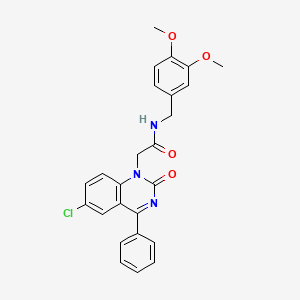 2-(6-chloro-2-oxo-4-phenylquinazolin-1(2H)-yl)-N-(3,4-dimethoxybenzyl)acetamide