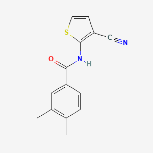 molecular formula C14H12N2OS B2687554 N-(3-cyanothiophen-2-yl)-3,4-dimethylbenzamide CAS No. 865545-88-6