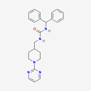 molecular formula C24H27N5O B2687556 1-苯甲基-3-((1-(嘧啶-2-基)哌啶-4-基)甲基)脲 CAS No. 1235335-37-1