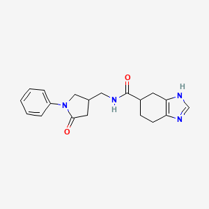 N-((5-oxo-1-phenylpyrrolidin-3-yl)methyl)-4,5,6,7-tetrahydro-1H-benzo[d]imidazole-5-carboxamide