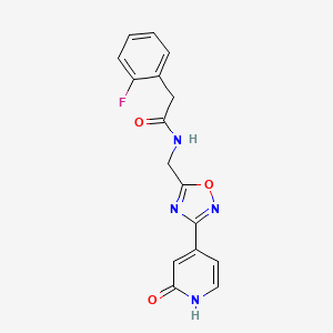 2-(2-fluorophenyl)-N-((3-(2-oxo-1,2-dihydropyridin-4-yl)-1,2,4-oxadiazol-5-yl)methyl)acetamide