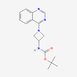 molecular formula C16H20N4O2 B2687570 叔丁基 N-[1-(喹唑啉-4-基)氮杂环丁烷-3-基]甲酸酯 CAS No. 853680-52-1