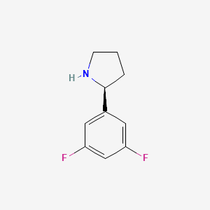 molecular formula C10H11F2N B2687574 (2S)-2-(3,5-difluorophenyl)pyrrolidine CAS No. 1217664-59-9