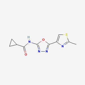 N-(5-(2-methylthiazol-4-yl)-1,3,4-oxadiazol-2-yl)cyclopropanecarboxamide