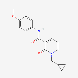 molecular formula C17H18N2O3 B2687583 1-(cyclopropylmethyl)-N-(4-methoxyphenyl)-2-oxo-1,2-dihydro-3-pyridinecarboxamide CAS No. 339028-13-6