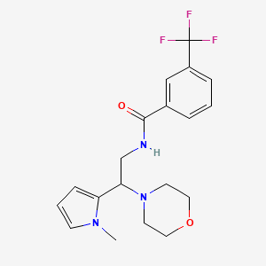 molecular formula C19H22F3N3O2 B2687587 N-(2-(1-methyl-1H-pyrrol-2-yl)-2-morpholinoethyl)-3-(trifluoromethyl)benzamide CAS No. 1049363-62-3
