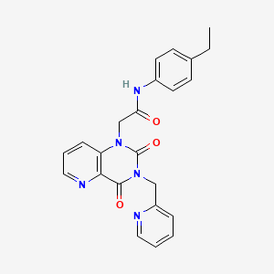 molecular formula C23H21N5O3 B2687590 2-(2,4-dioxo-3-(pyridin-2-ylmethyl)-3,4-dihydropyrido[3,2-d]pyrimidin-1(2H)-yl)-N-(4-ethylphenyl)acetamide CAS No. 941952-38-1