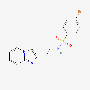 molecular formula C16H16BrN3O2S B2687596 4-bromo-N-(2-(8-methylimidazo[1,2-a]pyridin-2-yl)ethyl)benzenesulfonamide CAS No. 868979-05-9