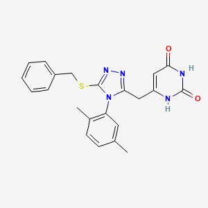 6-[[5-benzylsulfanyl-4-(2,5-dimethylphenyl)-1,2,4-triazol-3-yl]methyl]-1H-pyrimidine-2,4-dione