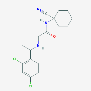molecular formula C17H21Cl2N3O B2687601 N-(1-cyanocyclohexyl)-2-{[1-(2,4-dichlorophenyl)ethyl]amino}acetamide CAS No. 1197635-96-3