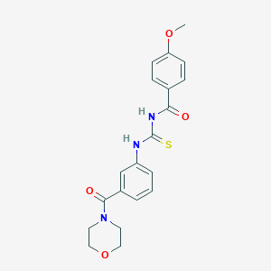 molecular formula C20H21N3O4S B268761 4-methoxy-N-{[3-(morpholin-4-ylcarbonyl)phenyl]carbamothioyl}benzamide 