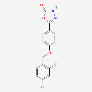 5-{4-[(2,4-dichlorobenzyl)oxy]phenyl}-1,3,4-oxadiazol-2(3H)-one
