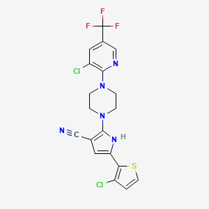 5-(3-Chloro-2-thienyl)-2-(4-(3-chloro-5-(trifluoromethyl)-2-pyridinyl)piperazino)-1H-pyrrole-3-carbonitrile