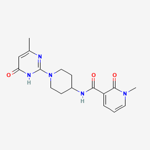 1-methyl-N-(1-(4-methyl-6-oxo-1,6-dihydropyrimidin-2-yl)piperidin-4-yl)-2-oxo-1,2-dihydropyridine-3-carboxamide