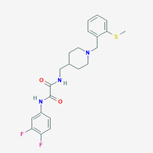 N1-(3,4-difluorophenyl)-N2-((1-(2-(methylthio)benzyl)piperidin-4-yl)methyl)oxalamide