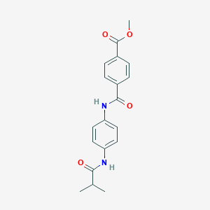 molecular formula C19H20N2O4 B268762 Methyl 4-({[4-(isobutyrylamino)phenyl]amino}carbonyl)benzoate 