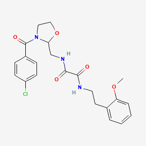 N1-((3-(4-chlorobenzoyl)oxazolidin-2-yl)methyl)-N2-(2-methoxyphenethyl)oxalamide