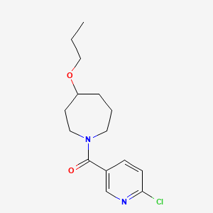 molecular formula C15H21ClN2O2 B2687643 1-(6-Chloropyridine-3-carbonyl)-4-propoxyazepane CAS No. 1427550-95-5