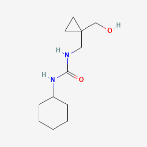molecular formula C12H22N2O2 B2687648 1-Cyclohexyl-3-((1-(hydroxymethyl)cyclopropyl)methyl)urea CAS No. 1257552-98-9