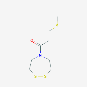 1-(1,2,5-Dithiazepan-5-yl)-3-(methylsulfanyl)propan-1-one