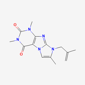 molecular formula C14H17N5O2 B2687662 2,4,7-Trimethyl-6-(2-methylprop-2-enyl)purino[7,8-a]imidazole-1,3-dione CAS No. 878421-41-1