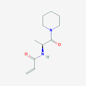 molecular formula C11H18N2O2 B2687665 N-[(2S)-1-Oxo-1-piperidin-1-ylpropan-2-yl]prop-2-enamide CAS No. 2381053-19-4