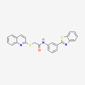 N-(3-(benzo[d]thiazol-2-yl)phenyl)-2-(quinolin-2-ylthio)acetamide