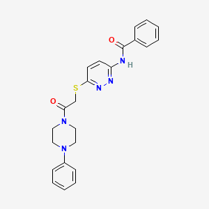 N-(6-((2-oxo-2-(4-phenylpiperazin-1-yl)ethyl)thio)pyridazin-3-yl)benzamide
