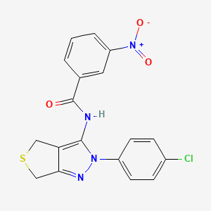 N-[2-(4-chlorophenyl)-4,6-dihydrothieno[3,4-c]pyrazol-3-yl]-3-nitrobenzamide