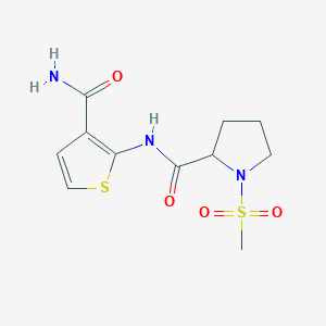 N-(3-carbamoylthiophen-2-yl)-1-(methylsulfonyl)pyrrolidine-2-carboxamide